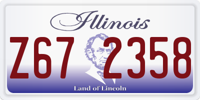 IL license plate Z672358