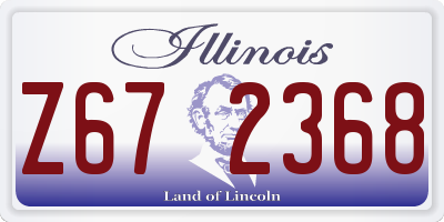 IL license plate Z672368