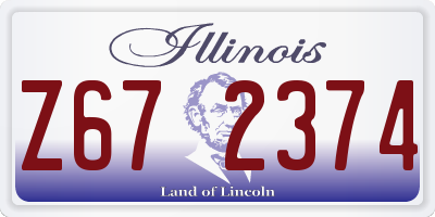 IL license plate Z672374