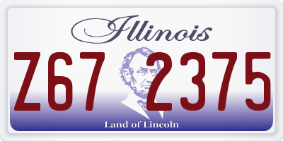 IL license plate Z672375