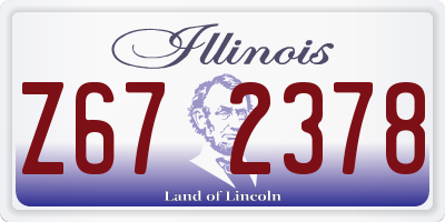 IL license plate Z672378