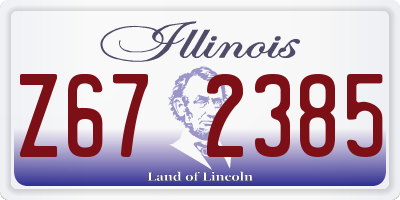 IL license plate Z672385