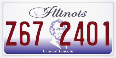 IL license plate Z672401