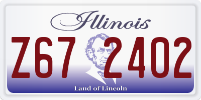 IL license plate Z672402