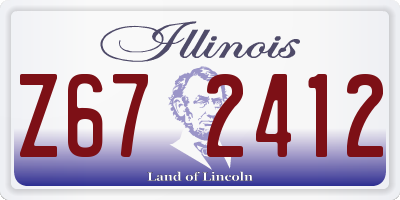 IL license plate Z672412