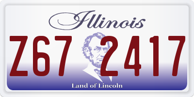 IL license plate Z672417