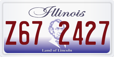 IL license plate Z672427