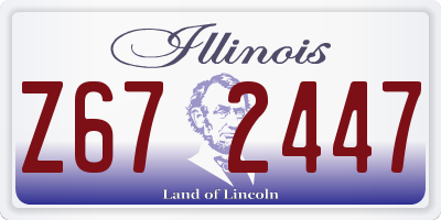 IL license plate Z672447