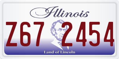 IL license plate Z672454