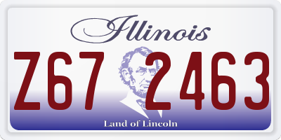 IL license plate Z672463
