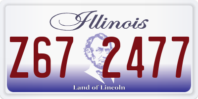 IL license plate Z672477