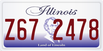 IL license plate Z672478