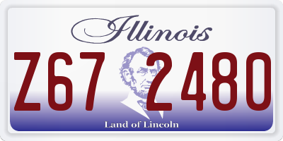 IL license plate Z672480