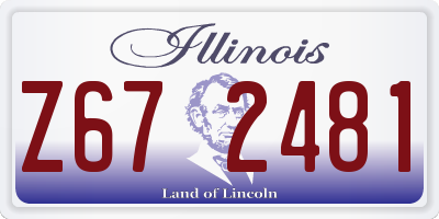 IL license plate Z672481