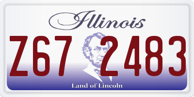 IL license plate Z672483