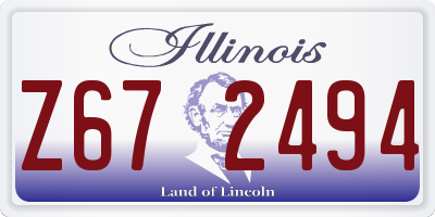 IL license plate Z672494