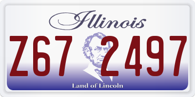 IL license plate Z672497