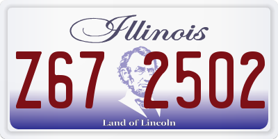 IL license plate Z672502