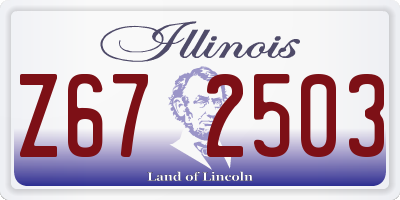 IL license plate Z672503