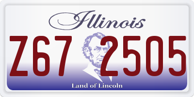IL license plate Z672505