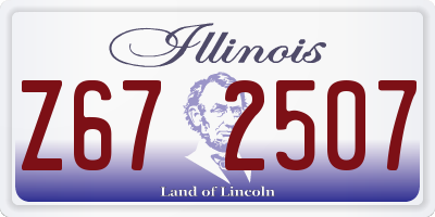 IL license plate Z672507