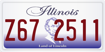 IL license plate Z672511