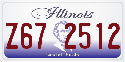 IL license plate Z672512