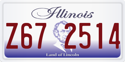 IL license plate Z672514