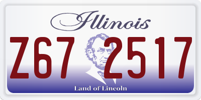 IL license plate Z672517