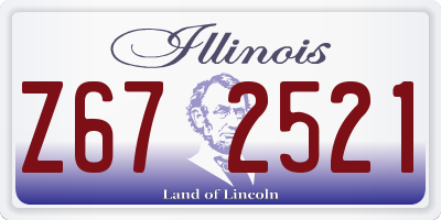 IL license plate Z672521
