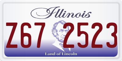 IL license plate Z672523