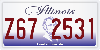 IL license plate Z672531