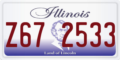 IL license plate Z672533