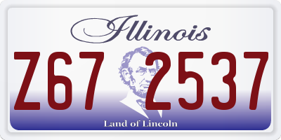 IL license plate Z672537