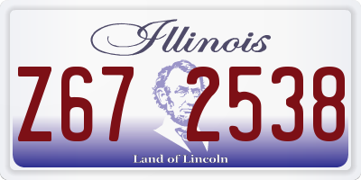 IL license plate Z672538