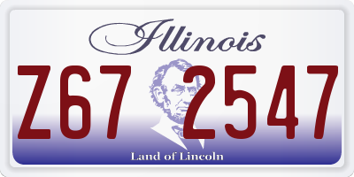 IL license plate Z672547