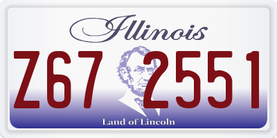 IL license plate Z672551