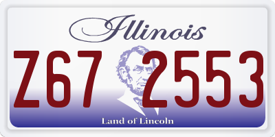 IL license plate Z672553