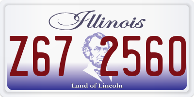 IL license plate Z672560