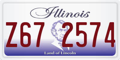 IL license plate Z672574