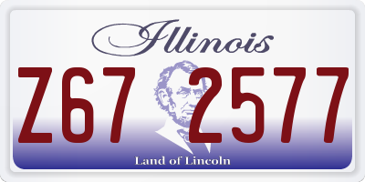 IL license plate Z672577