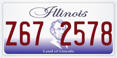 IL license plate Z672578