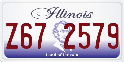 IL license plate Z672579