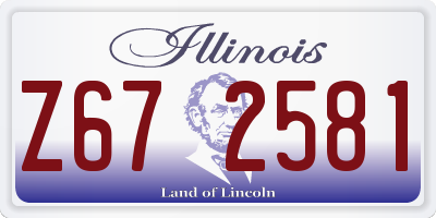 IL license plate Z672581