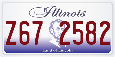 IL license plate Z672582