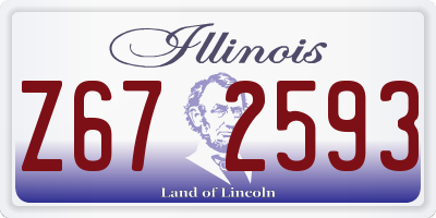 IL license plate Z672593