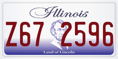 IL license plate Z672596