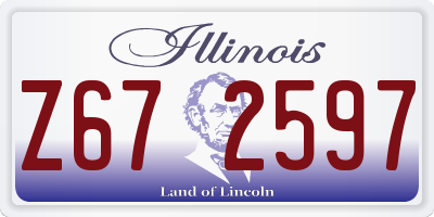 IL license plate Z672597