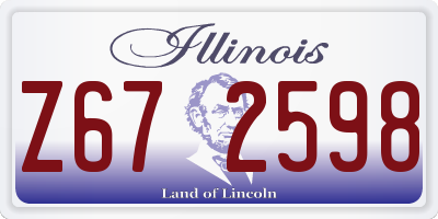 IL license plate Z672598