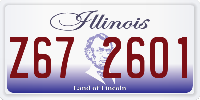 IL license plate Z672601
